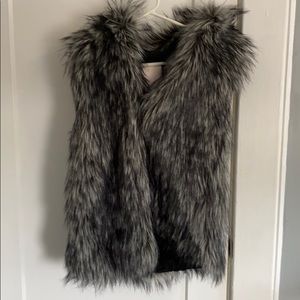 Hooded Faux Fur Vest